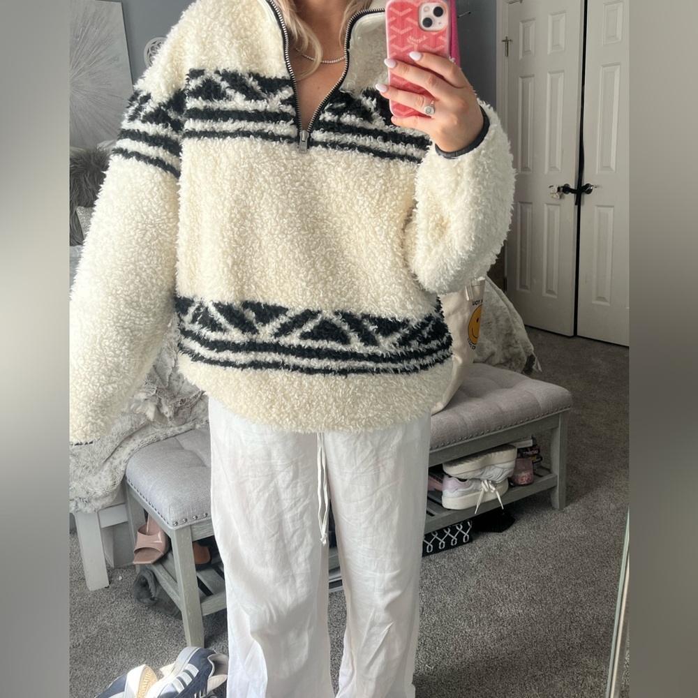Zara XL Sherpa 1/4 zip